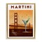Stupell Industries Retro Martini & Bridge View Floating Frame, design by Brett Blumenthal